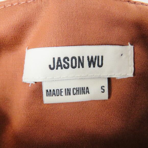 Jason Wu Copper Satin Corset Top Size Small Orange V-Neck Sexy Top - Picture 4 of 5